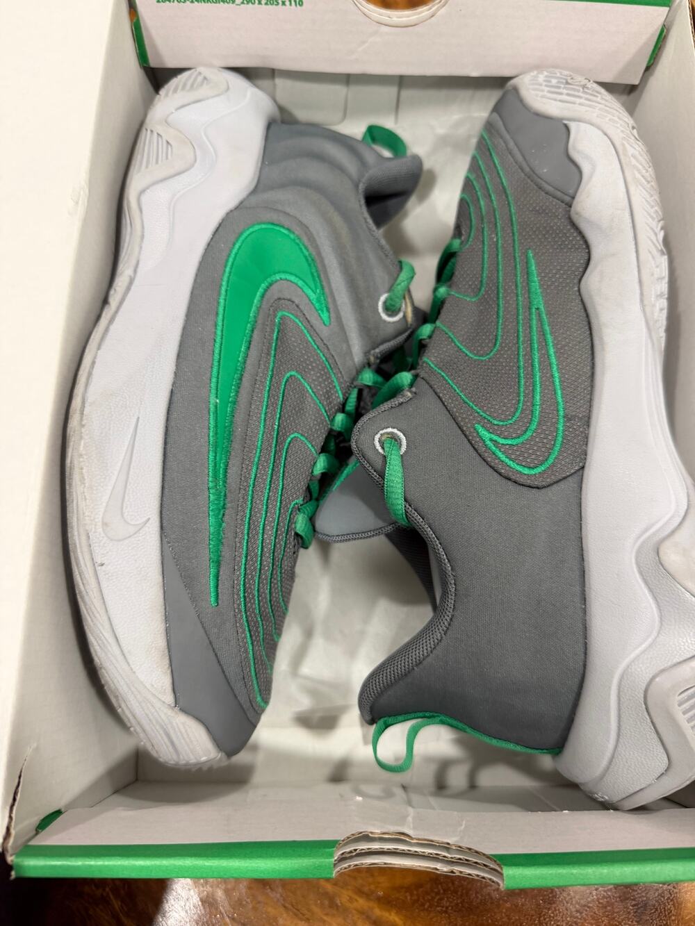 Nike - Giannis Immortality 4 Sneaker - Kids' - Grey & Green - Size 6Y